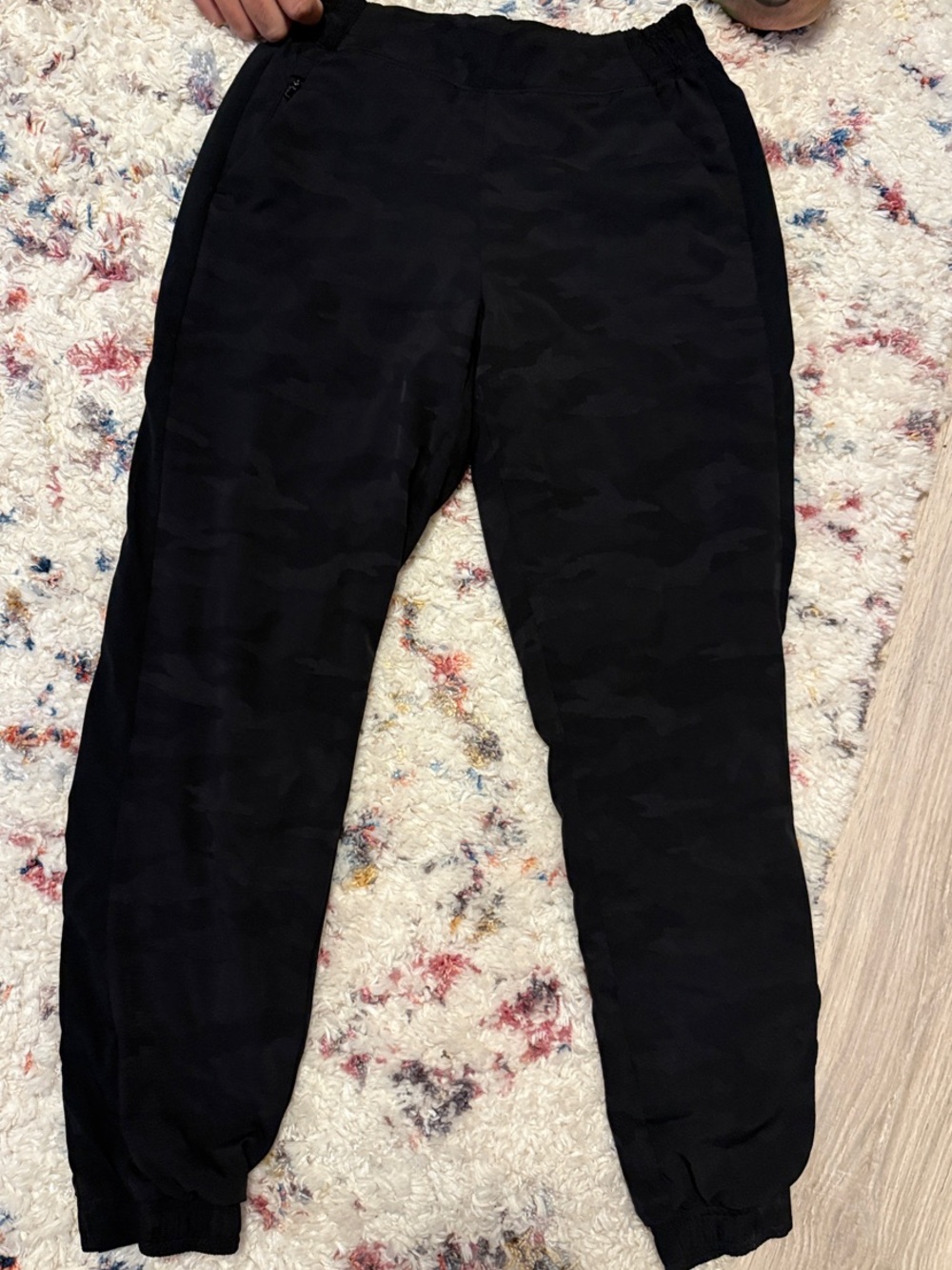 Athleta Black Subtle Camo Jogger Pants